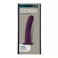 BOLD ZENON Intimate Silicone Model with Suction Cup 18.5cm Dark Purple