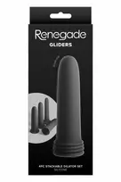 Renegade Gliders Black Silicone Dilator Set 4-Piece Adjustable Kit