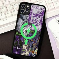N-Neon G-Genesis E-Evangelion Dėklas su Magsafe IPhone 17 16 Pro Max 15 14 Plus 13 12 11 Telefonui Belaidžio Įkrovimo Dangtelis iPhone 11 pro gray