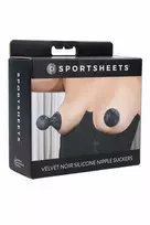 SPORTSHEETS Velvet Noir Silicone Nipple Suction Cups Black Set