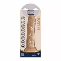 MISTER DIXX Mason 6.7 Inch Silicone Model with Suction Cup - Black
