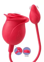 Blushing Rose Stimulator Set 3-in-1, Air Pulse & Vibration, Pink