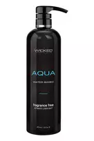 WICKED Aqua Lubricant 473ml - Water-Based, Aloe & Olive Leaf Formula