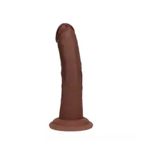 Dual Density Silicone Curved Model with Suction Cup 15.5cm Brown