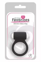 ALL TIME FAVORITES Silicone Stimu-Ring Black Waterproof Vibrating Ring