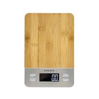 Bamboo Platform Digital Kitchen Scale 11 Pounds Ccity LCD Display Grams and Ounces AAA Battery Included Natural United States beige