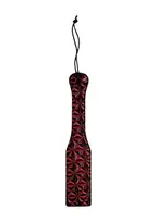 OUCH! Paddle Diamond Pattern Vinyl & Faux Leather 31.5cm Black