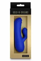 GOLD-N-DREAMS SABRINA SAPPHIRE Compact Vibrating Silicone Device Blue