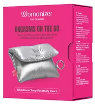 Womanizer Snap Pouch Silver - Protective Travel Case with Keyring