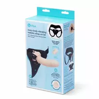 b-Vibe Every Body Vibrating Strap-On Kit 6.5'' Silicone, Adjustable Harness
