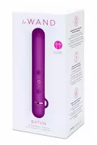 Le Wand Baton Cherry - Slim Rechargeable Chrome Series Massager