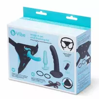 b-Vibe Strap-It-On Anal Training Kit 8-Piece Set with Harness & Silicone Attachments