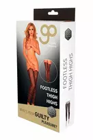 Guilty Pleasure GP Printed Footless Thigh Highs Black/Red M