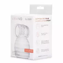 Le Wand Clear Slider Wand Attachment - Textured Intimate Sleeve, Transparent