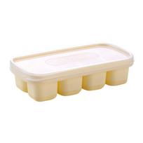 Refrigeration Home Food Grade Silicone Molds Baby Mold Ice Mould Ice Storage Boxes With Lid Household Use Freezing Kitchen Tools (Lemon Yellow,1pcs) citrinos geltonos spalvos
