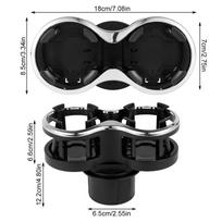 Car Cup Holder 2 in 1 Double Hole Water Bottle Car Drink Holder Universal with Adjustable Base Anti-Shake Stable Auto Organizers black