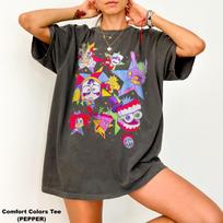 2026 The Amazing Digital Circus T-shirt Men Women Summer 100 Cotton Clothing Cartoon Short Sleeve Tops High Quality Streetwear XXXL black