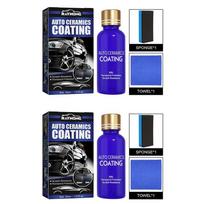 Car Liquid Detailing Ceramic Coating Car Products Ceramic Coating Nano Glass Plated Crystal Car Polish 9H Hardness High Gloss 2 Pcs blue