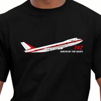 Men High Quality Aeroclassic Boeing 747 Prototype Airliner Inspired retro t shirts Round Neck C XXXL white