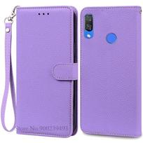 Dėl Huawei Nova 3 Nova3 dėklo PAR-LX1 PAR-LX9 Nova 3E odinės piniginės atverčiamo dėklo Huawei Nova 3i dėklui Nova3i INE-LX2 atverčiamo dangtelio Huawei Nova 3E purple