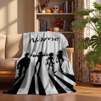 Gorillaz Custom Flannel Blankets Soft Warm Cozy Throws for Home Decor Holiday Gifts 80cmx120cm black
