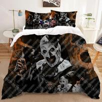 Terrifier horror 3D Bedding Sets print duvet cover Adults_ children bed comforter birthday gift dropshipping EU Single 135*200cm/53x79in 3pcs black