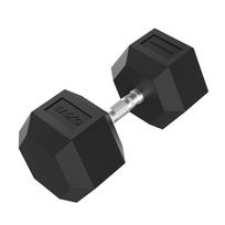 Dumbbell TUNTURI Platinum Hex Rubber Dumbbell, 37.5kg