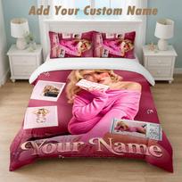 Bedding Set 1 Duvet Cover 2 Pillowcases Sabrina Carpenter Print Soft Bed Linen Bedroom Decor 140cmx200cm