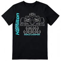 Lewis Hamilton F1 World Champion 44 Racing T-Shirt L juoda
