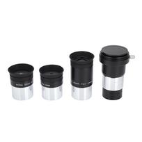 1.25  Plossl teleskopo okuliarų rinkinys 4 10 25mm   2X Barlow lęšio rinkinys astronomijai black