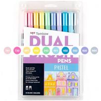 Tombow ABT Dual Brush Pen Set, 10 Blendable Watercolor Colors pink