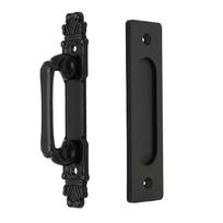 Heavy-duty Sliding Barn Door Handle Double-Sided Black Surface-Mounted Handle Door Pulls For Cabinet Wardrobe Sliding Doors