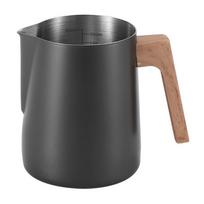 Espressos Milk Pitcher Nonrust Steel with Pointed Spout, Measurement Scale and Smooth Home Coffee Bar Daily Use juoda
