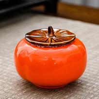 Persimmon Ruyi Kung Fu Tea Set One Pot Six Cups Ceramic Persimmon Tea Tea Cup Teapot Business Gifts National Style red
