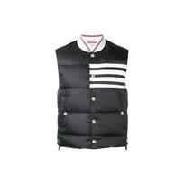 THOM BROWNE Vests Men's Black Stand Collar Moderate Other MVD017X-05411-001 1 black