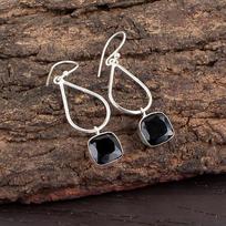 Black Onyx Gemstone 925 Sterling Silver Handmade Jewelry Earrings 1.90  For Gift EE-7-18 black