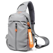 Men's shoulder bag New fashion locomotive messenger bag Oxford cloth commuter breast bag pilka spalva