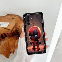 Telefono dėklas Samsung Galaxy A32 A73 A31 A22 A36 A21 A72 A23 A25 A26 A56 A52 A71 Minkštas dėklas Mielas Marvel Deadpool Geležinis žmogus Galaxy A55 5G black