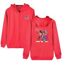 Fashion Women Men's Hoodie The Amazing Digital Circus Anime Print Comfortable Hoodie High Quality Autumn Men's Hooded Jacket Zipper Sweatshirt XL raudona