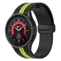 20 mm silikoninis dirželis Samsung Galaxy Watch 7/6/5/4 40 mm 44 mm 5Pro 45 mm magnetinei apyrankei Galaxy Watch 6 Classic 47/43 mm juosta Watch 4 Classic 42mm black