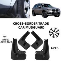 Minkšti guminiai purvasaugiai BMW X3 2018-2022 padangų apsaugai ir modifikavimui BMW X3 2018-2022 black