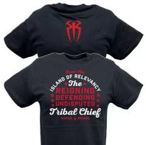 Roman Reigns Undisputed Tribal Chief Mens Black 100% Cotton T-shirt Mens Tees Top XL black