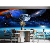Planetų Sienos Lipdukas Nuimamas Saulės Sistemos Dideli Tapetai Svetainei Valgomajam Miegamajam galaktikos erdvė Sienos Lipdukas 200 cm(W) x 140 cm(H) gray