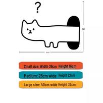 Funny Cat Pattern Self-Adhesive Wall Stickers for Kitchen, Balcony, Glass Door, Refrigerator, or Elevator Small black