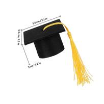 10Pcs Mini Graduation Caps Decorations Graduation Cake Toppers Lightweight Resin Craft Desktop Decoration Party Souvenir geltona