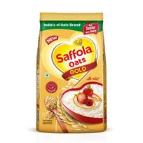 Saffola Oats Gold, Rolled Oats with Jowar Millet | 1500g | High Protein & Fibre | Healthy Cereal for weight loss yellow
