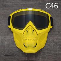 Spot  CS Tactical Skull Mouth Mask Motocross Windshield Full Face Helmet Goggles Riding Mask Outdoor Windproof yellow