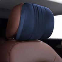 Forbell Memory Foam Car Neck Pillow Car Headrest Suede Car Neck Pillow for Driving Auto Accessories blue
