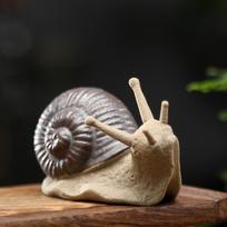 DIY Accessories Micro Landscape Craft Bonsai Ornaments Miniatures Figurine Ceramic Small Snail Type B-L gray