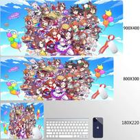 Anime Umamusume Pretty Derby Game Mouse Mat Tokai Teio Desk Mat 900x400mm Gaming Accessories Xxl Kawaii Mousepad Keyboard Mats 800x300x2mm